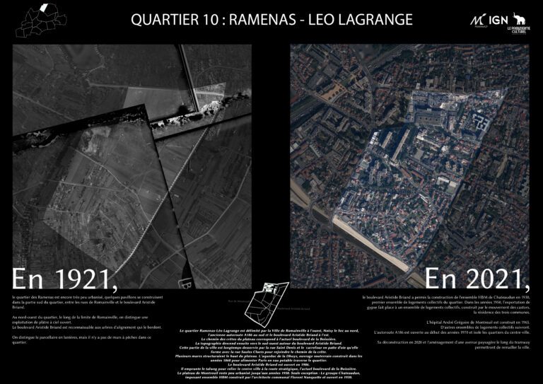 Evolution territoire - Montreuil - 93 - urbanisme - IGN - Pachyderme culturel - photographie - aérienne - géographie - histoire -Montreuil-Ramenes-Leo-Lagrange