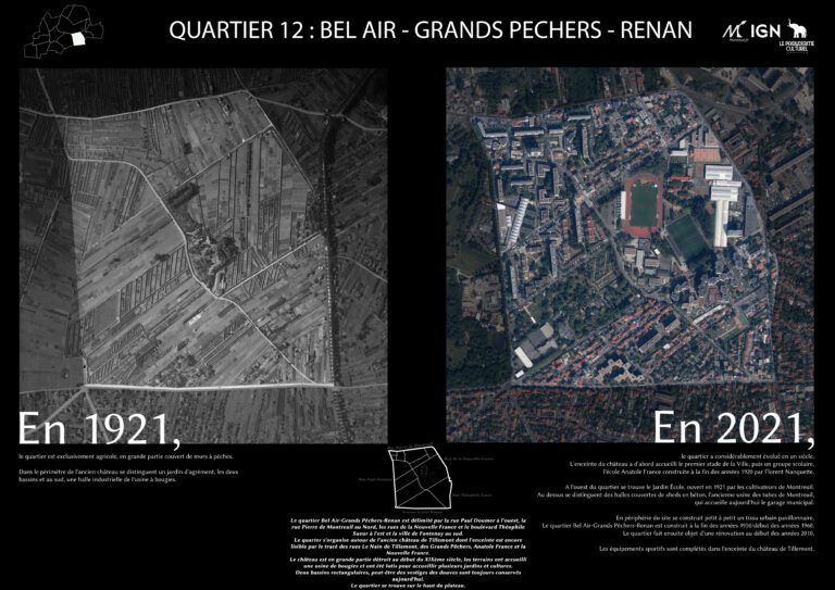 Evolution territoire - Montreuil - 93 - urbanisme - IGN - Pachyderme culturel - photographie - aérienne - géographie - histoire -Montreuil-Bel-Air-Grands-Pechers-Renan