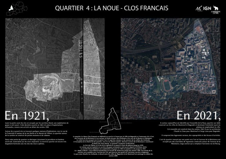 Evolution territoire - Montreuil - 93 - urbanisme - IGN - Pachyderme culturel - photographie - aérienne - géographie - histoire -La-Noue-Clos-Francais